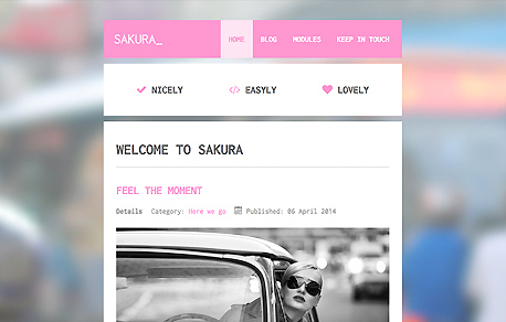 Sakura - Blog Joomla Template
