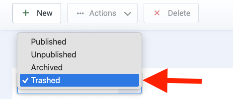 jvisual css trash dropdown
