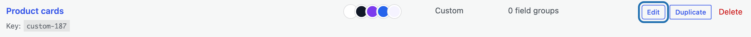 Edit button on a custom theme